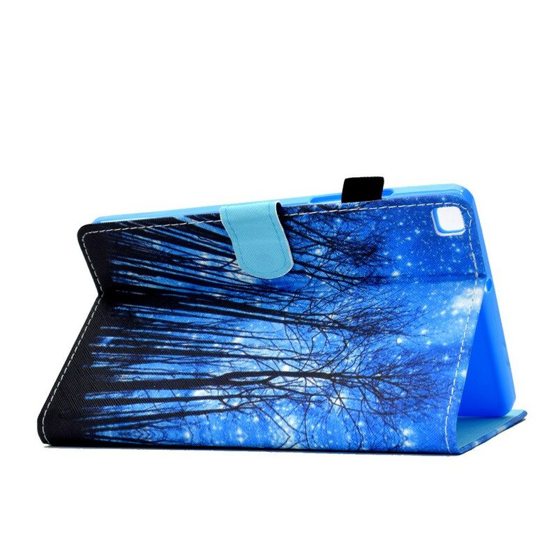 Custodia in pelle Samsung Galaxy Tab A7 Lite Foresta Notturna