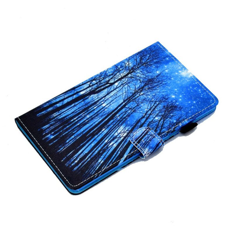 Custodia in pelle Samsung Galaxy Tab A7 Lite Foresta Notturna