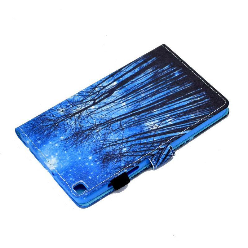 Custodia in pelle Samsung Galaxy Tab A7 Lite Foresta Notturna