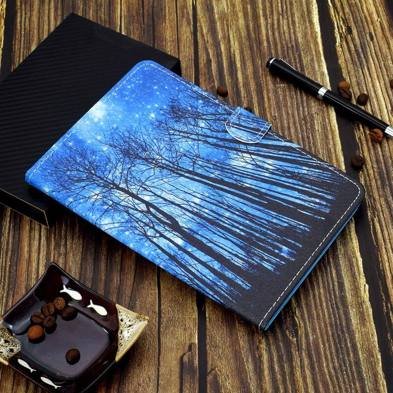 Custodia in pelle Samsung Galaxy Tab A7 Lite Foresta Notturna