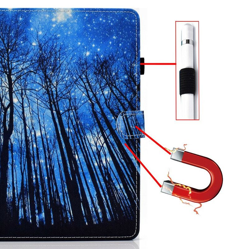Custodia in pelle Samsung Galaxy Tab A7 Lite Foresta Notturna