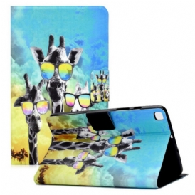 Custodia in pelle Samsung Galaxy Tab A7 Lite Giraffe Funky
