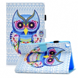 Custodia in pelle Samsung Galaxy Tab A7 Lite Gufo Tribale