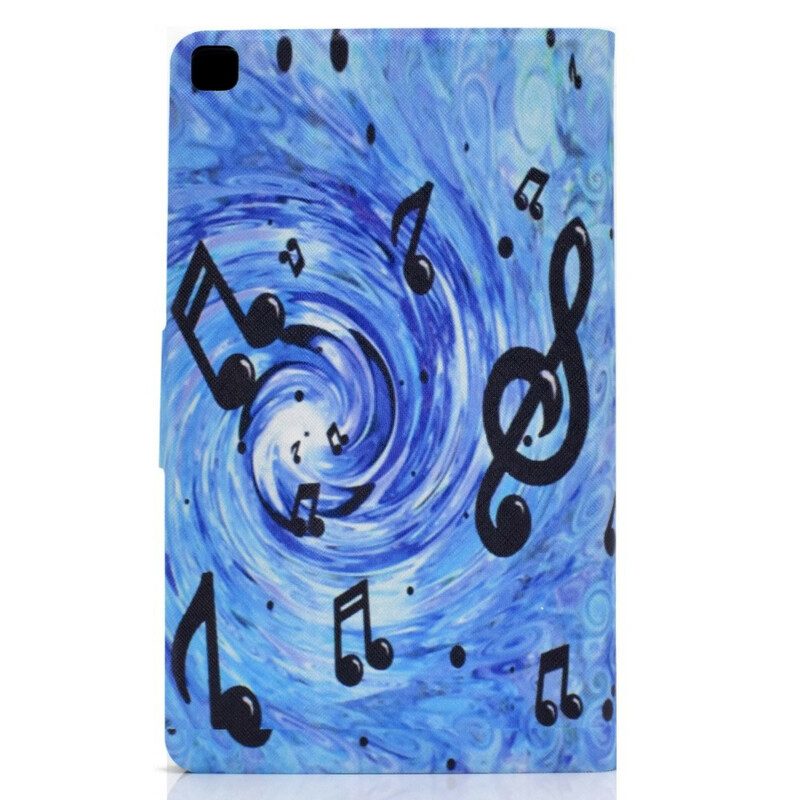 Custodia in pelle Samsung Galaxy Tab A7 Lite Note Musicali