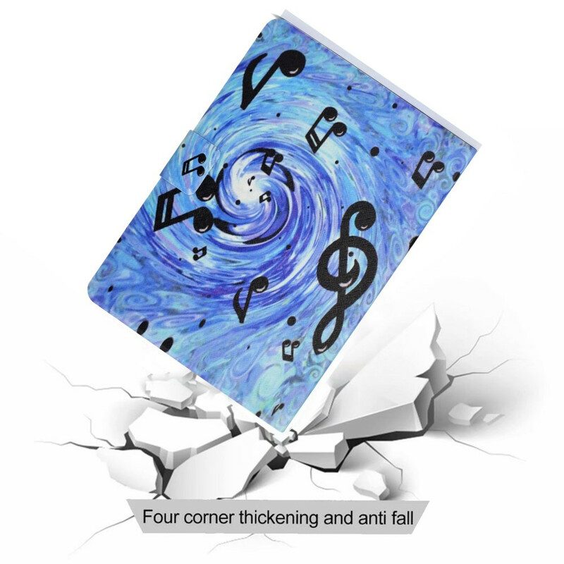 Custodia in pelle Samsung Galaxy Tab A7 Lite Note Musicali