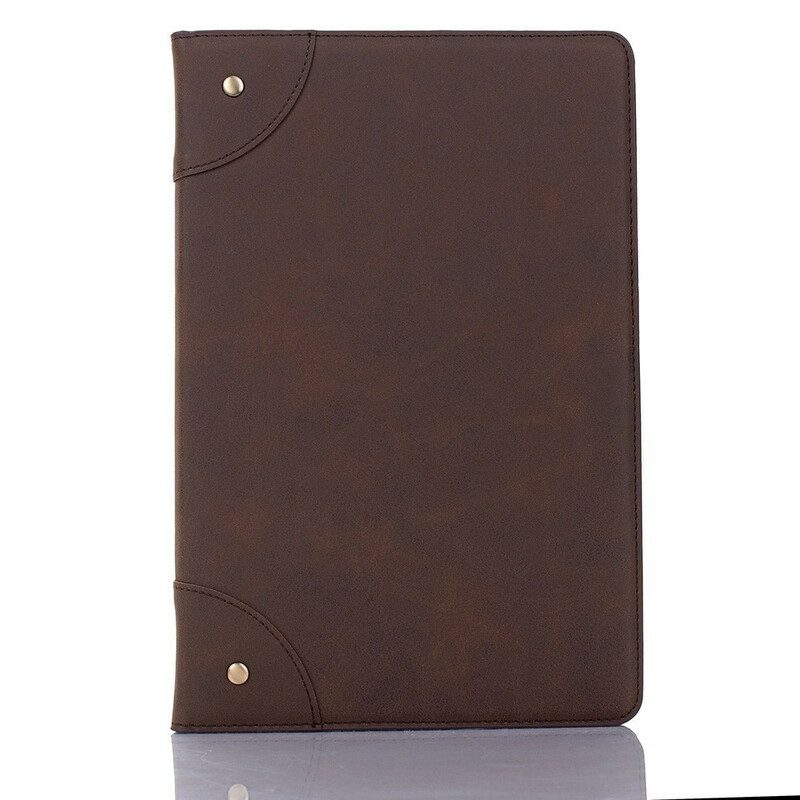 Custodia in pelle Samsung Galaxy Tab A7 Lite Rivetti Vintage In Ecopelle