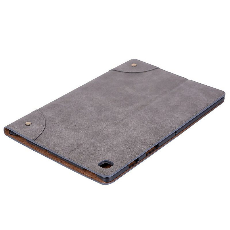Custodia in pelle Samsung Galaxy Tab A7 Lite Rivetti Vintage In Ecopelle