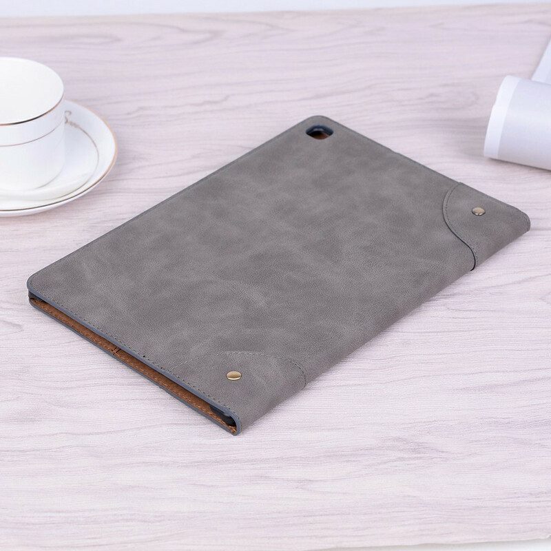 Custodia in pelle Samsung Galaxy Tab A7 Lite Rivetti Vintage In Ecopelle
