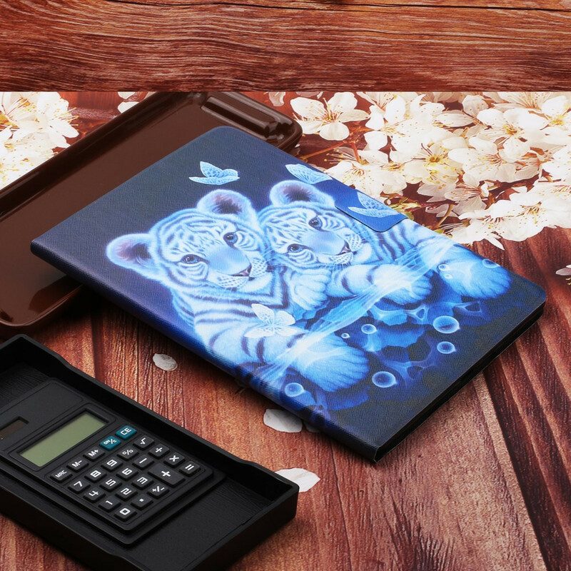 Custodia in pelle Samsung Galaxy Tab A7 Lite Tigri