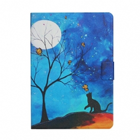 Folio Cover Samsung Galaxy Tab A7 Lite Albero Alla Luna E Al Sole