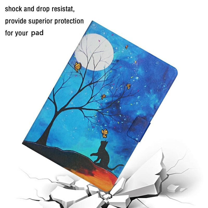 Folio Cover Samsung Galaxy Tab A7 Lite Albero Alla Luna E Al Sole