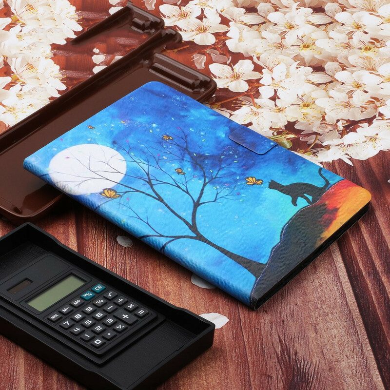 Folio Cover Samsung Galaxy Tab A7 Lite Albero Alla Luna E Al Sole