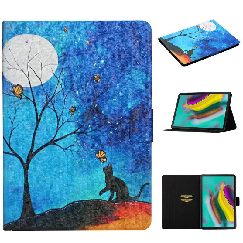 Folio Cover Samsung Galaxy Tab A7 Lite Albero Alla Luna E Al Sole