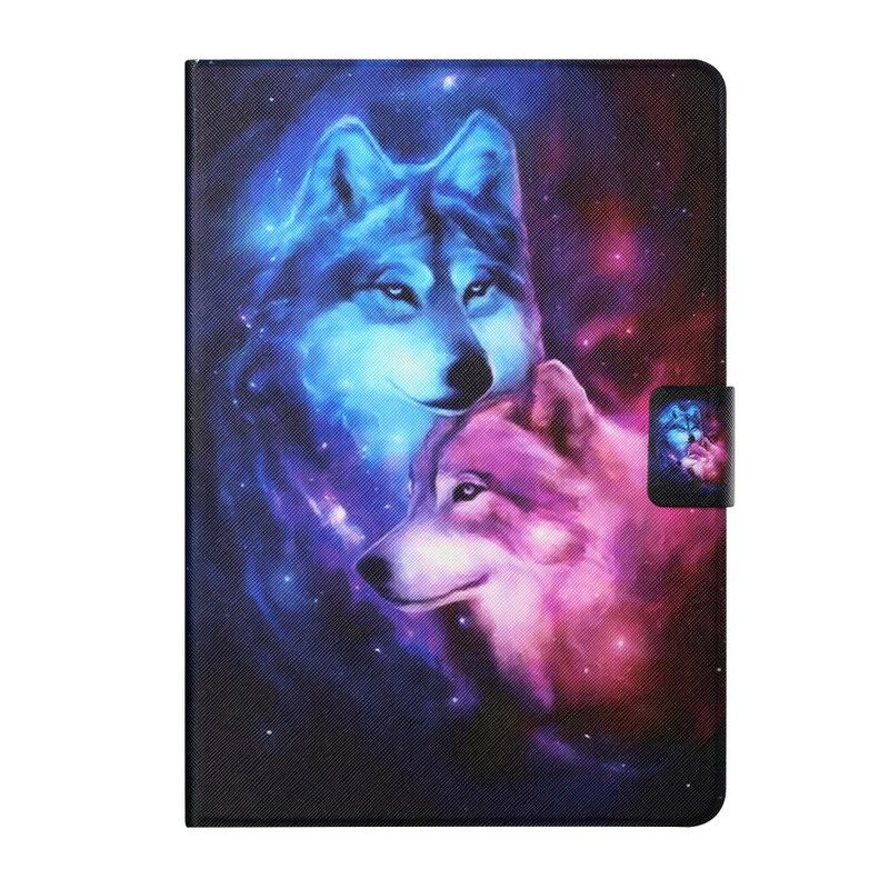 Folio Cover Samsung Galaxy Tab A7 Lite Coppia Di Lupi