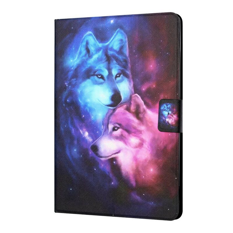 Folio Cover Samsung Galaxy Tab A7 Lite Coppia Di Lupi