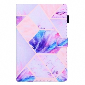 Folio Cover Samsung Galaxy Tab A7 Lite Disegno Della Geometria Del Marmo