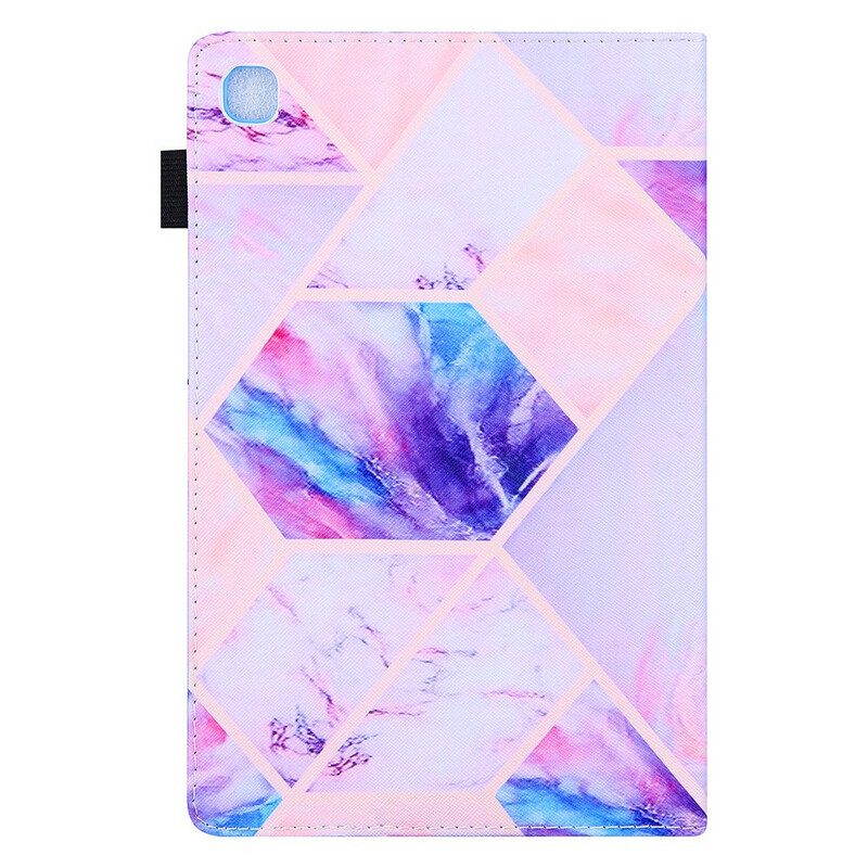 Folio Cover Samsung Galaxy Tab A7 Lite Disegno Della Geometria Del Marmo