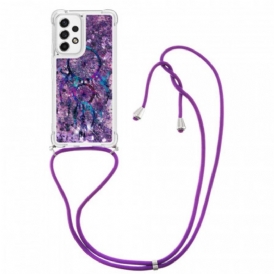 Cover Samsung Galaxy A53 5G Acchiappasogni Con Coulisse Con Paillettes