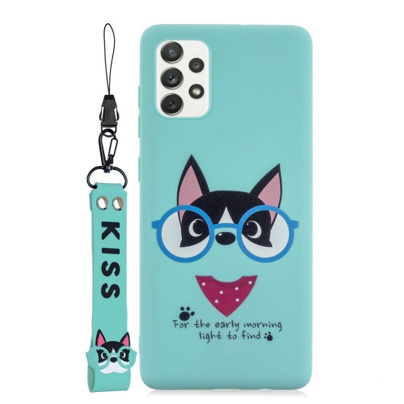 Cover Samsung Galaxy A53 5G Cartone Animato Con Cordino