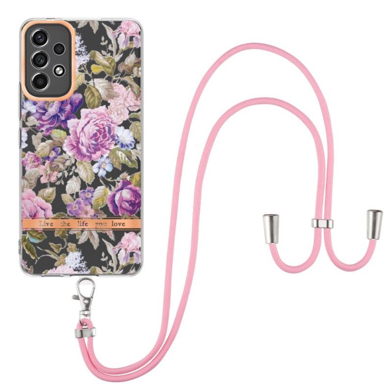 Cover Samsung Galaxy A53 5G Cordone Floreale