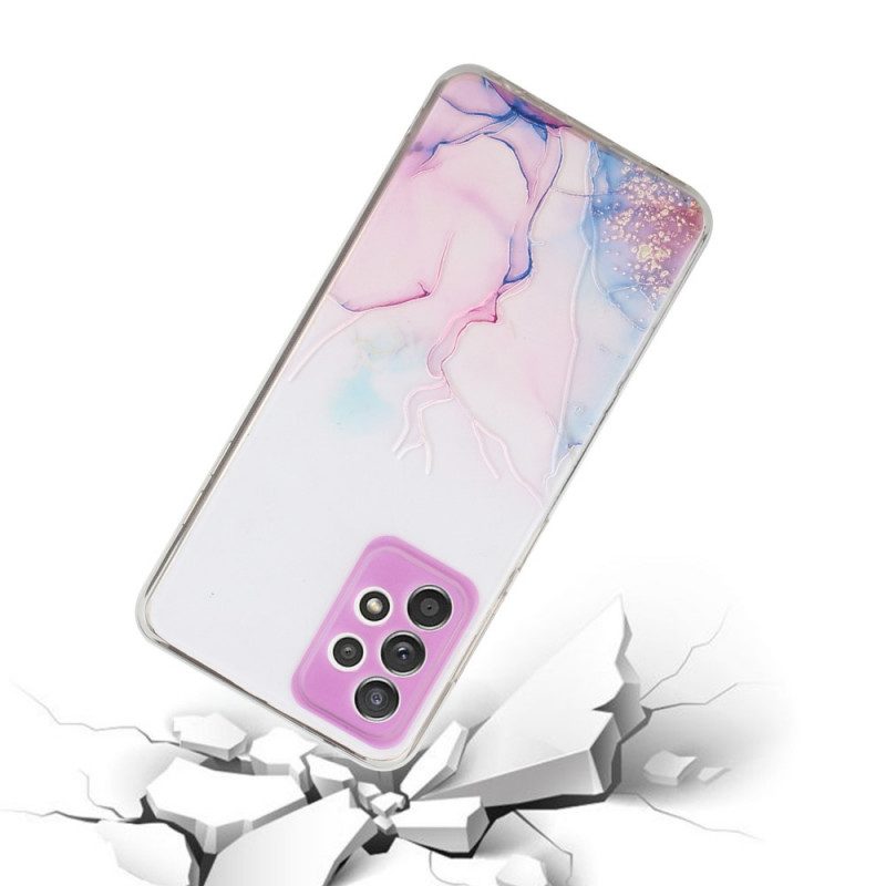 Cover Samsung Galaxy A53 5G Effetto Marmo Siliconato