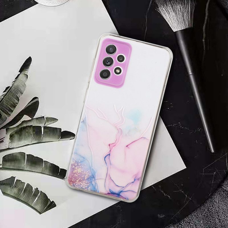Cover Samsung Galaxy A53 5G Effetto Marmo Siliconato