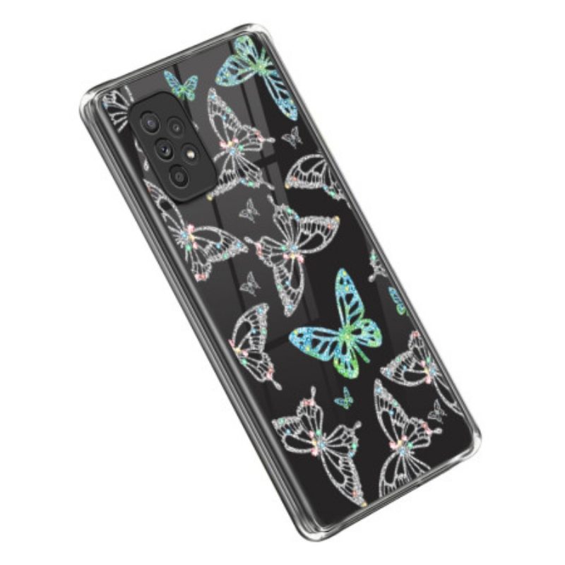 Cover Samsung Galaxy A53 5G Farfalle Colorate Senza Soluzione Di Continuità