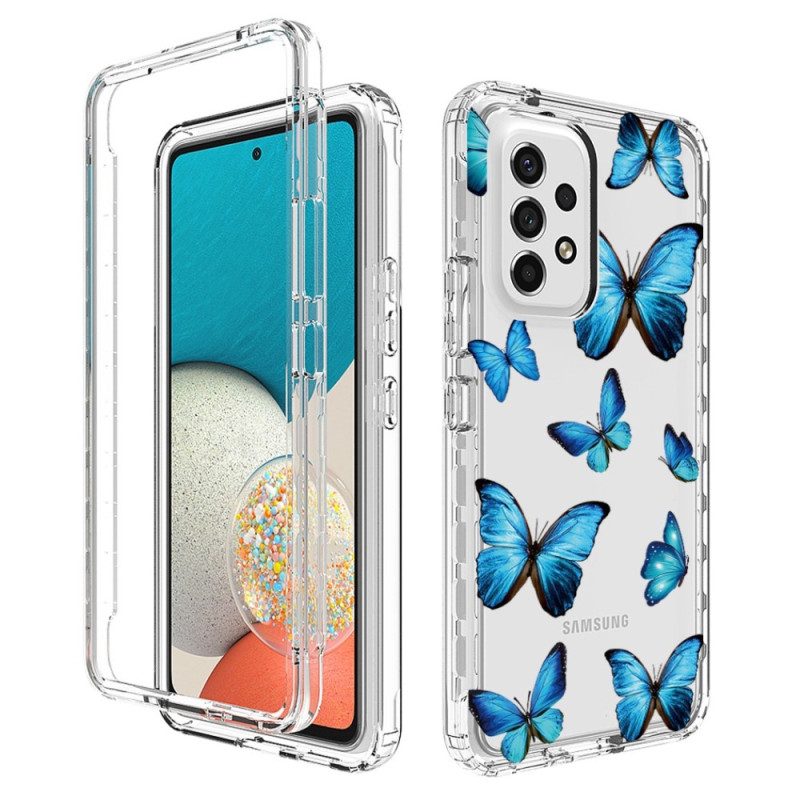 Cover Samsung Galaxy A53 5G Farfalle Senza Soluzione Di Continuità