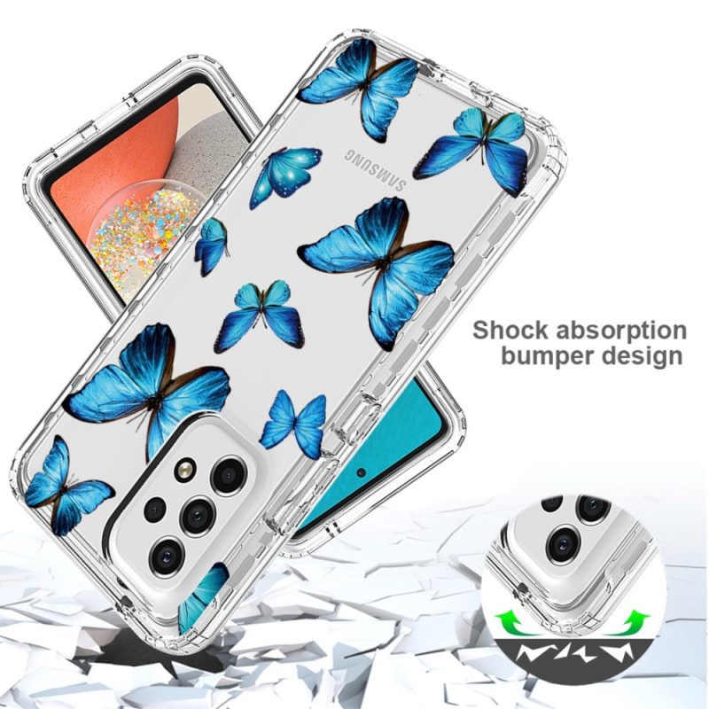 Cover Samsung Galaxy A53 5G Farfalle Senza Soluzione Di Continuità