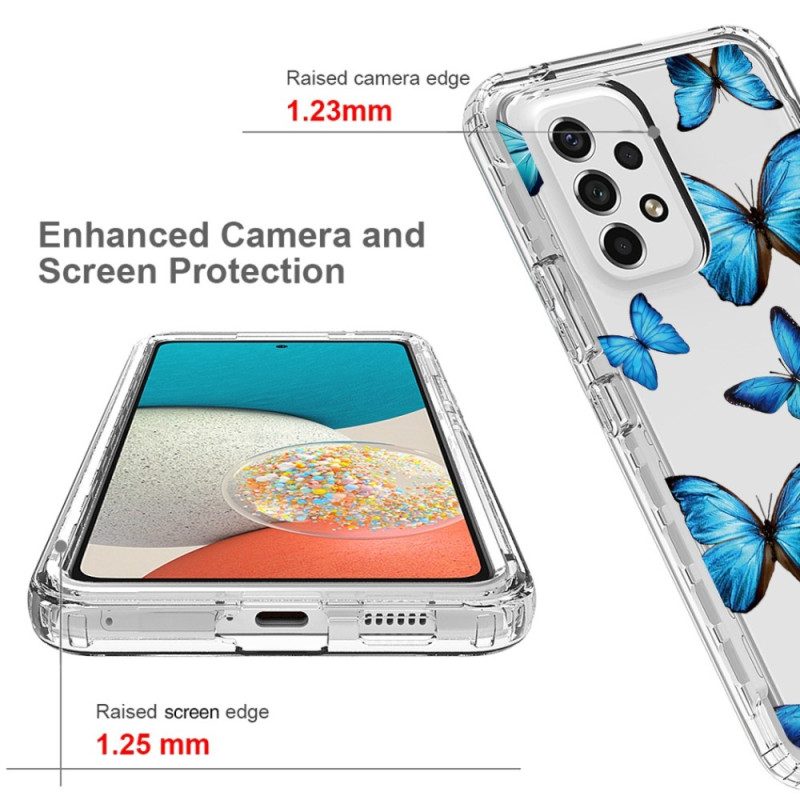 Cover Samsung Galaxy A53 5G Farfalle Senza Soluzione Di Continuità