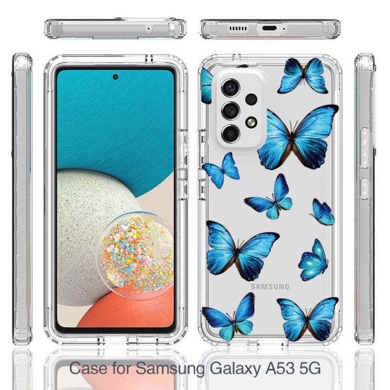 Cover Samsung Galaxy A53 5G Farfalle Senza Soluzione Di Continuità