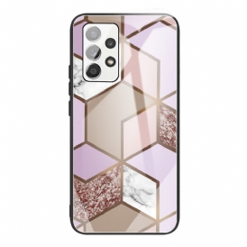 Cover Samsung Galaxy A53 5G Geometria Marmo Vetro Temperato