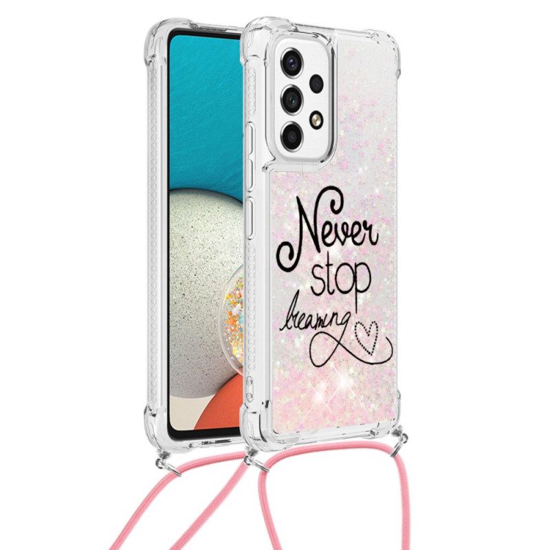Cover Samsung Galaxy A53 5G Never Stop Glitter Coulisse