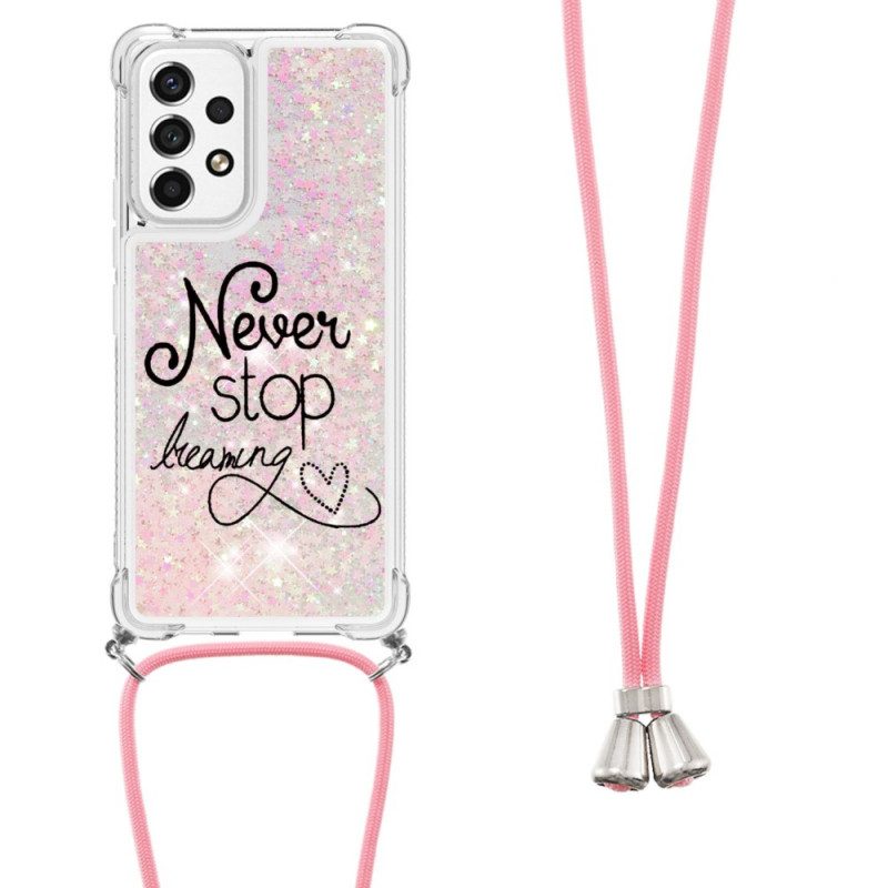 Cover Samsung Galaxy A53 5G Never Stop Glitter Coulisse
