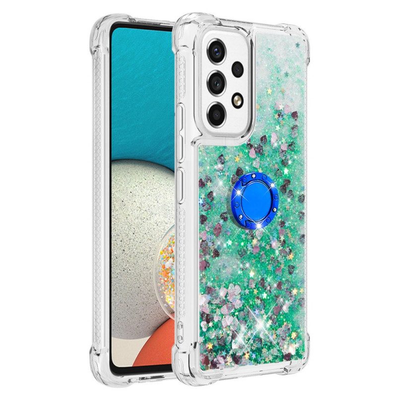 Cover Samsung Galaxy A53 5G Paillettes Con Supporto Ad Anello