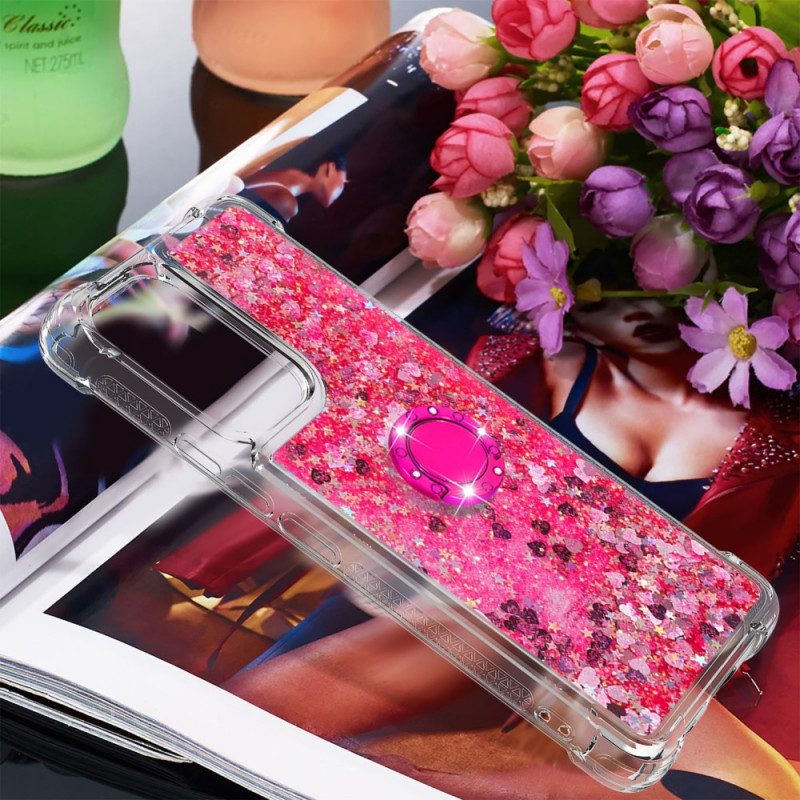 Cover Samsung Galaxy A53 5G Paillettes Con Supporto Ad Anello