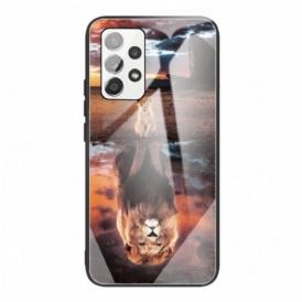 Cover Samsung Galaxy A53 5G Vetro Temperato Da Sogno Di Lion Cub