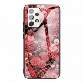 Cover Samsung Galaxy A53 5G Vetro Temperato Rose Flowers