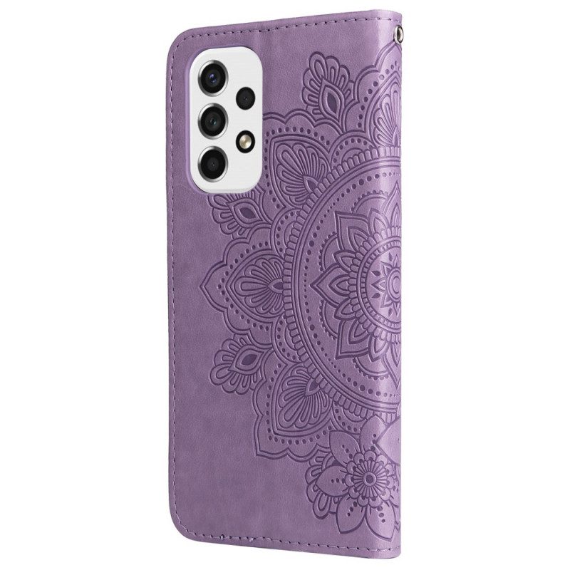 Custodia A Portafoglio Samsung Galaxy A53 5G Fiore Mandala