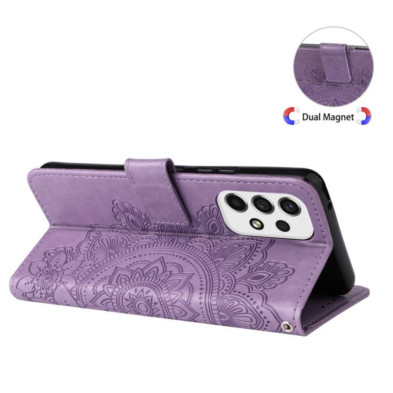 Custodia A Portafoglio Samsung Galaxy A53 5G Fiore Mandala