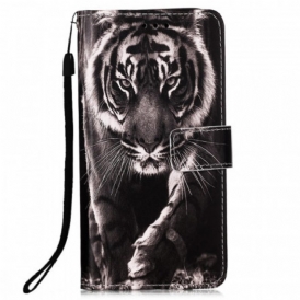 Custodia A Portafoglio Samsung Galaxy A53 5G Strappy Notte Tigre