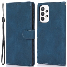 Custodia A Portafoglio Samsung Galaxy A53 5G Strappy Stile In Pelle Vintage