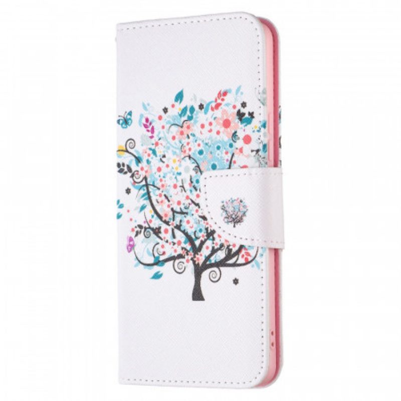 Custodia in pelle Samsung Galaxy A53 5G Albero Fiorito