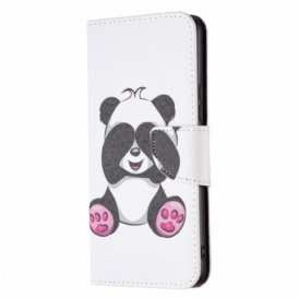 Custodia in pelle Samsung Galaxy A53 5G Divertimento Panda