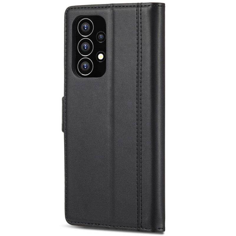 Custodia in pelle Samsung Galaxy A53 5G Doppia Chiusura Lc.imeeke