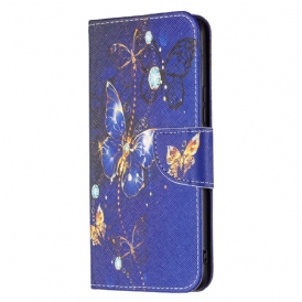 Custodia in pelle Samsung Galaxy A53 5G Farfalle Notturne