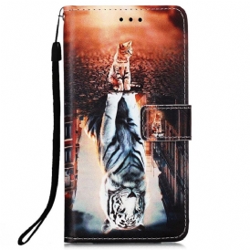Custodia in pelle Samsung Galaxy A53 5G Gattino