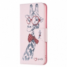 Custodia in pelle Samsung Galaxy A53 5G Giraffa Intelligente