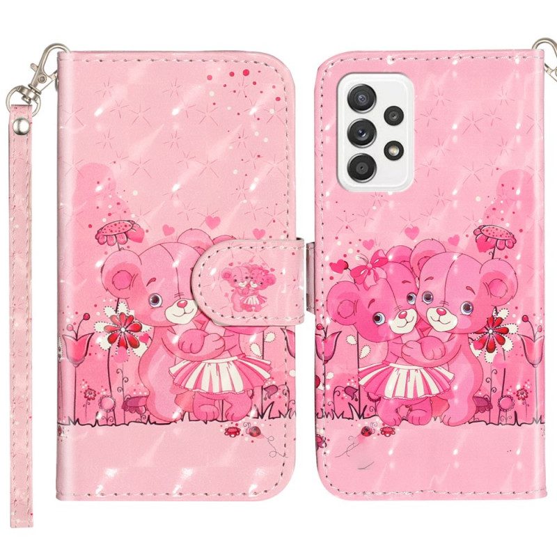 Custodia in pelle Samsung Galaxy A53 5G Orsacchiotti
