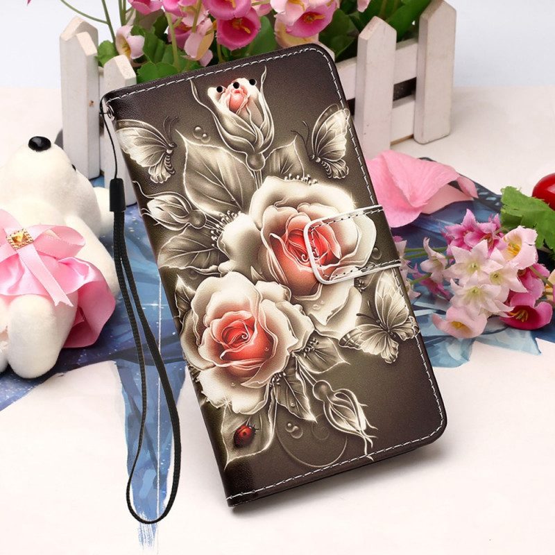 Custodia in pelle Samsung Galaxy A53 5G Rose D'oro